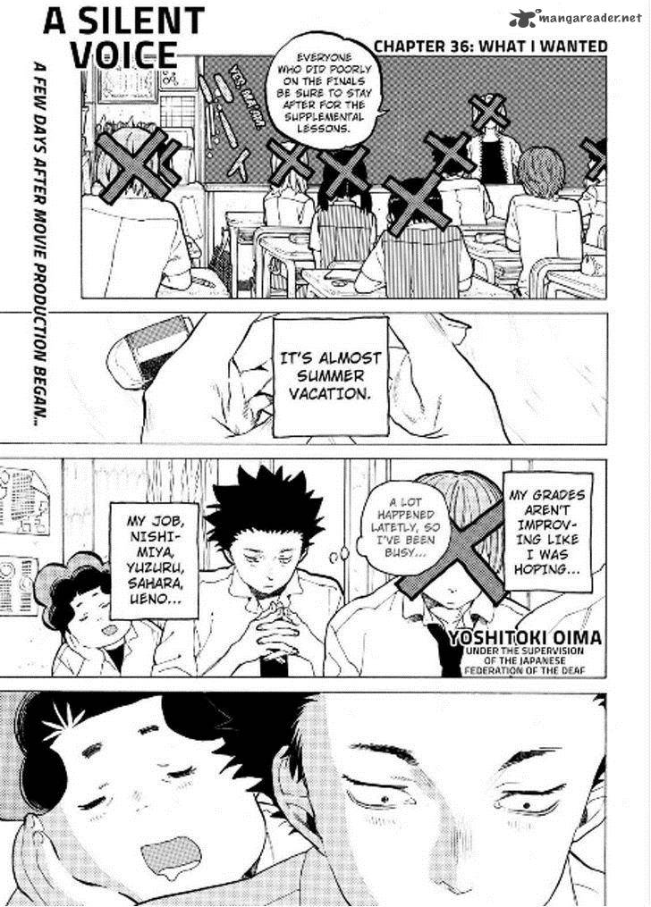 Koe No Katachi Chapter 36 Page 1
