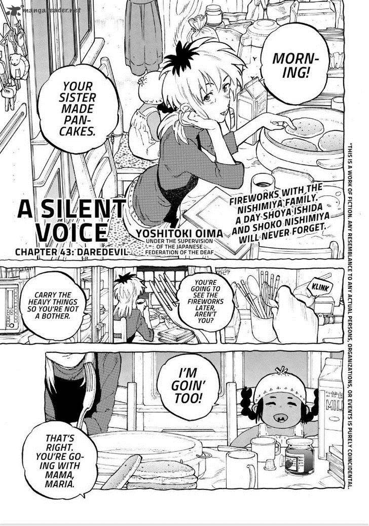 Koe No Katachi Chapter 43 Page 1