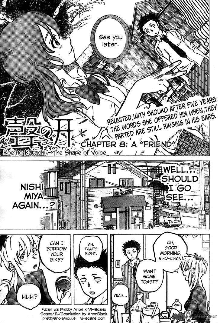 Koe No Katachi Chapter 8 Page 1