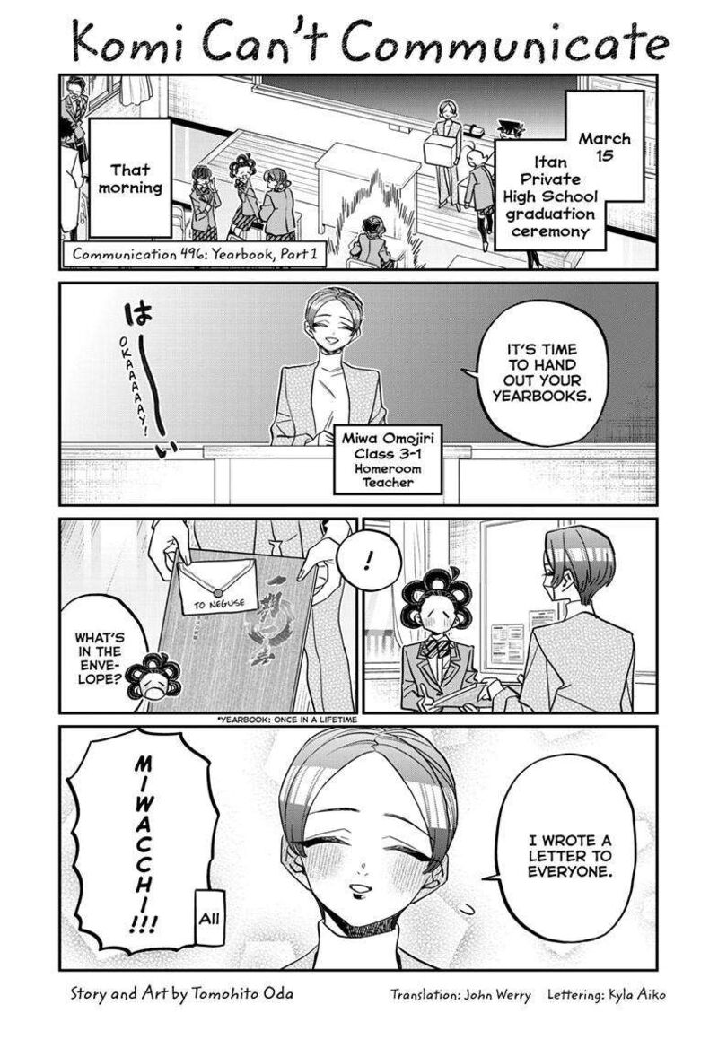 Komi San Wa Komyushou Desu Chapter 496 Page 4