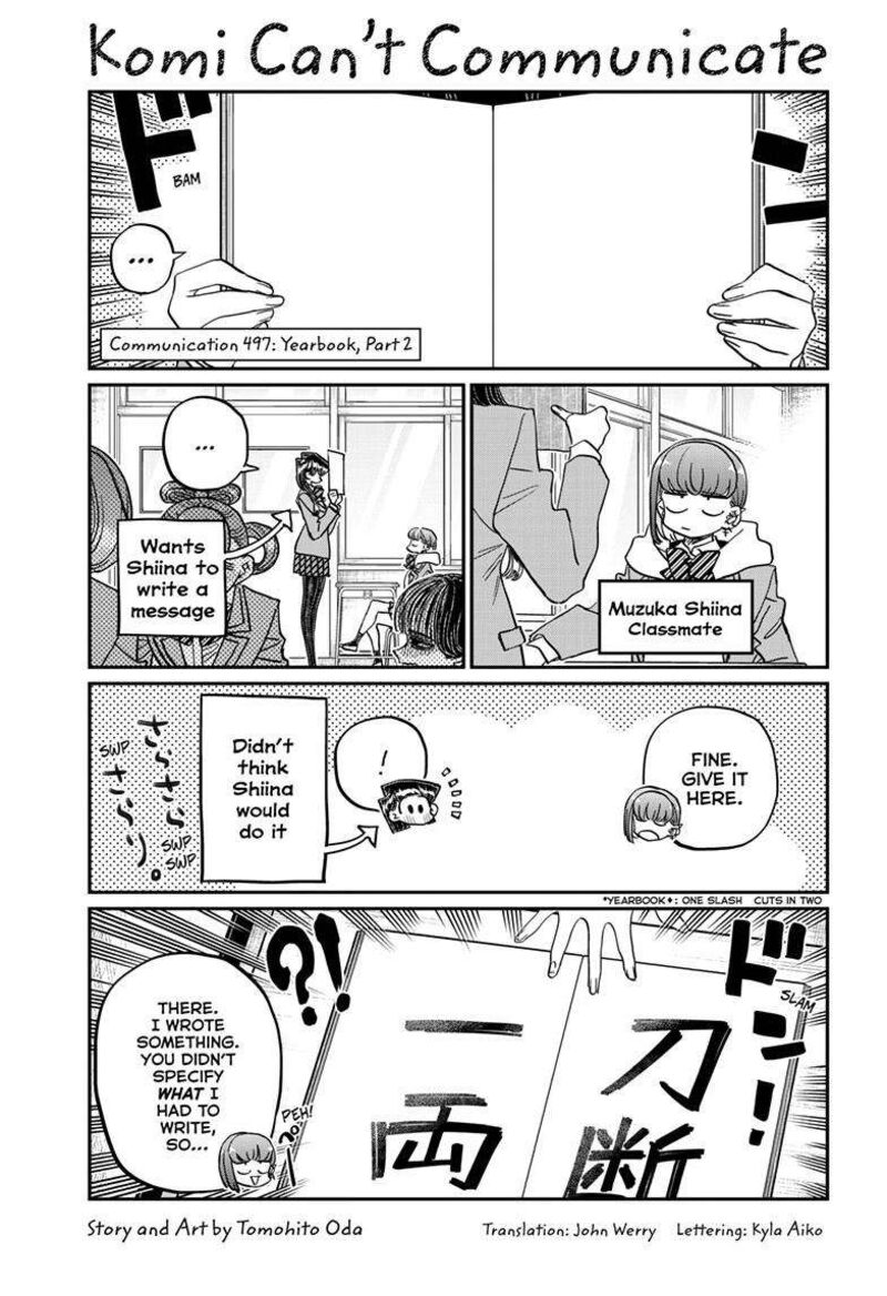 Komi San Wa Komyushou Desu Chapter 497 Page 2
