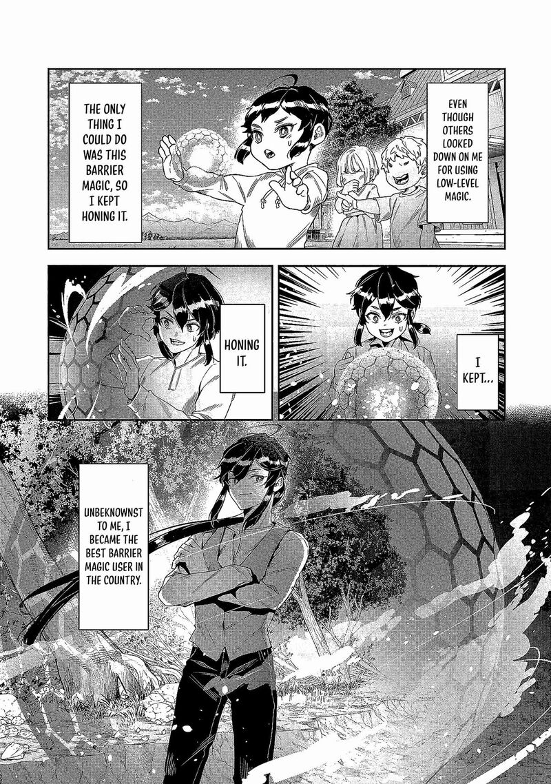 Kuni Ni Saikyou No Barrier Wo Hattara Heiwa Ni Narisugite Tsuihou Saremashita Sono Barrier Eizoku Janai Yo Chapter 1 Page 17