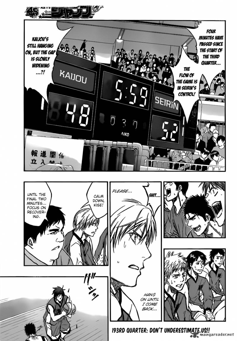 Kuroko No Basket Chapter 193 Page 5