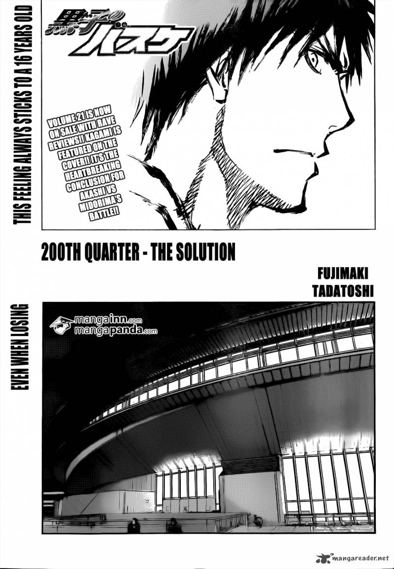 Kuroko No Basket Chapter 200 Page 1