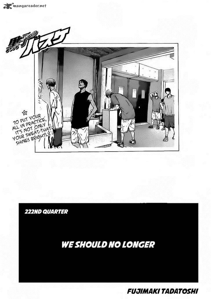 Kuroko No Basket Chapter 222 Page 1