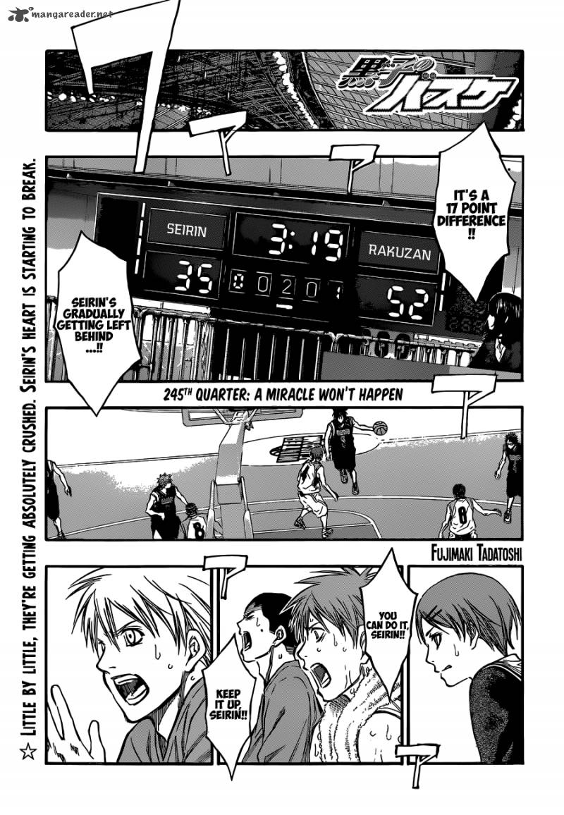 Kuroko No Basket Chapter 245 Page 1