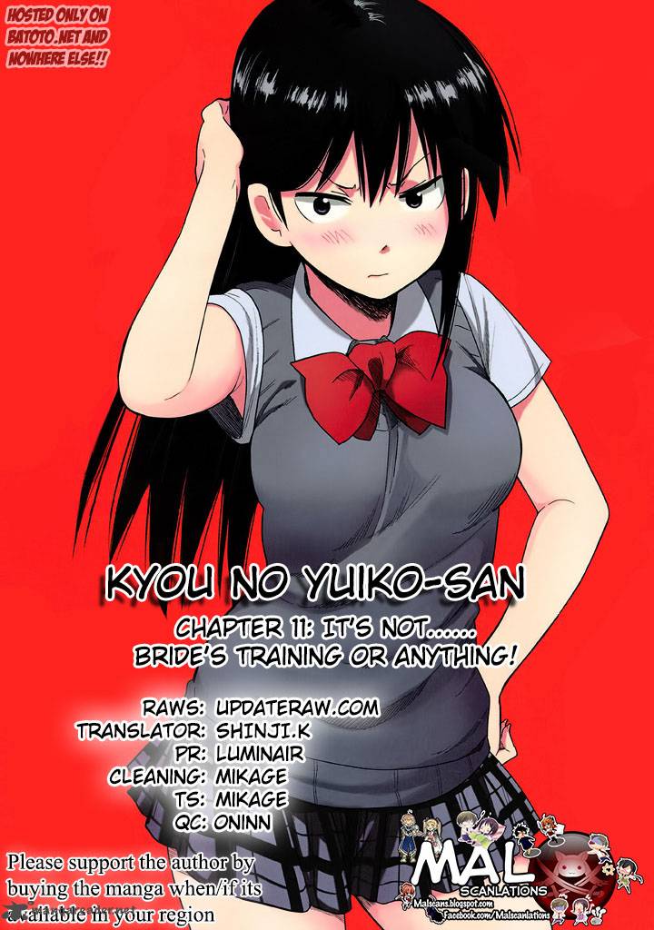 Kyou No Yuiko San Chapter 11 Page 1
