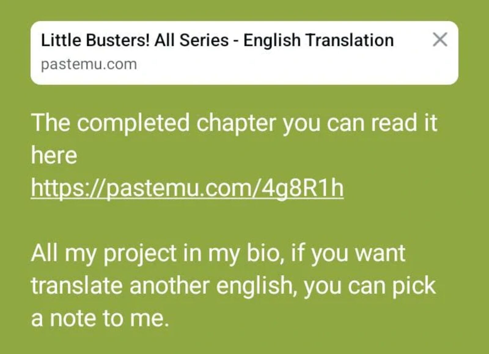 Little Busters Ecstasy Chapter 2 Page 1