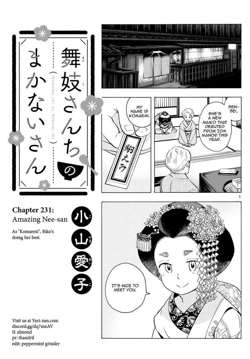 Maiko San Chi No Makanai San Chapter 231 Page 1