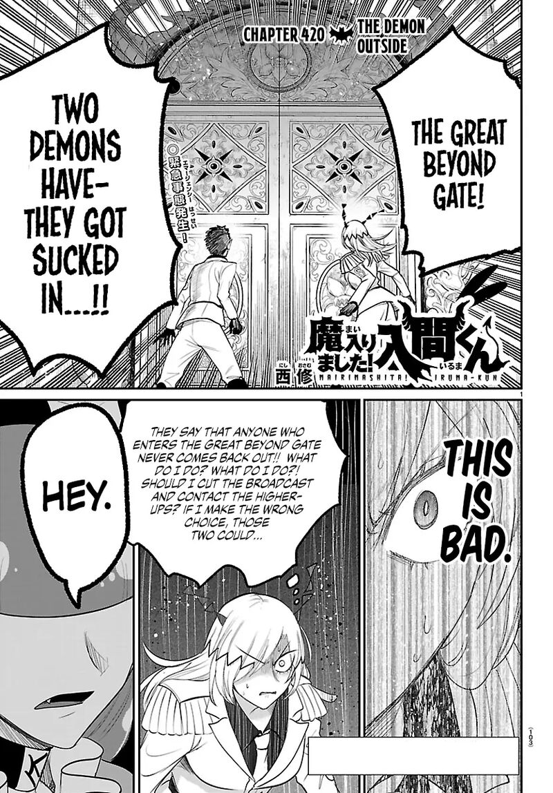 Mairimashita Iruma Kun Chapter 420 Page 1