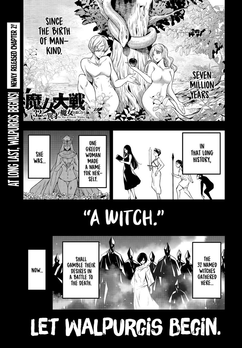 Majo Taisen 32 Nin No Isai No Majo Wa Koroshiau Chapter 2 Page 1