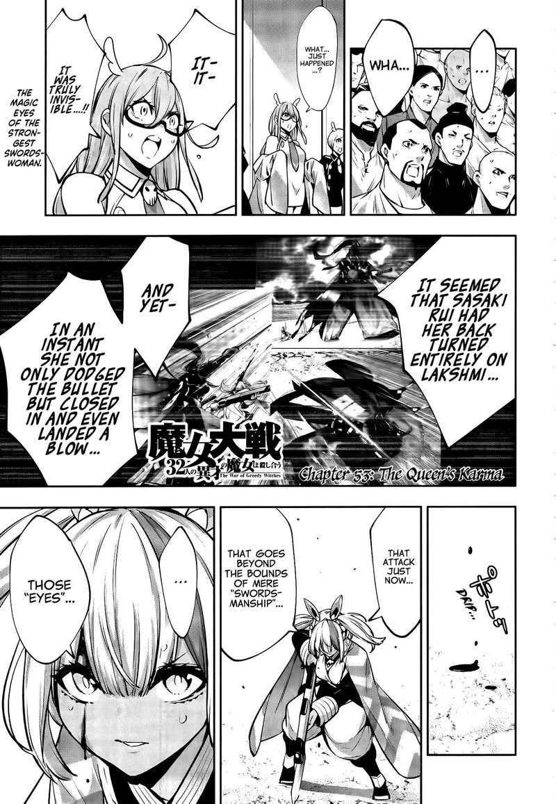 Majo Taisen 32 Nin No Isai No Majo Wa Koroshiau Chapter 53 Page 1
