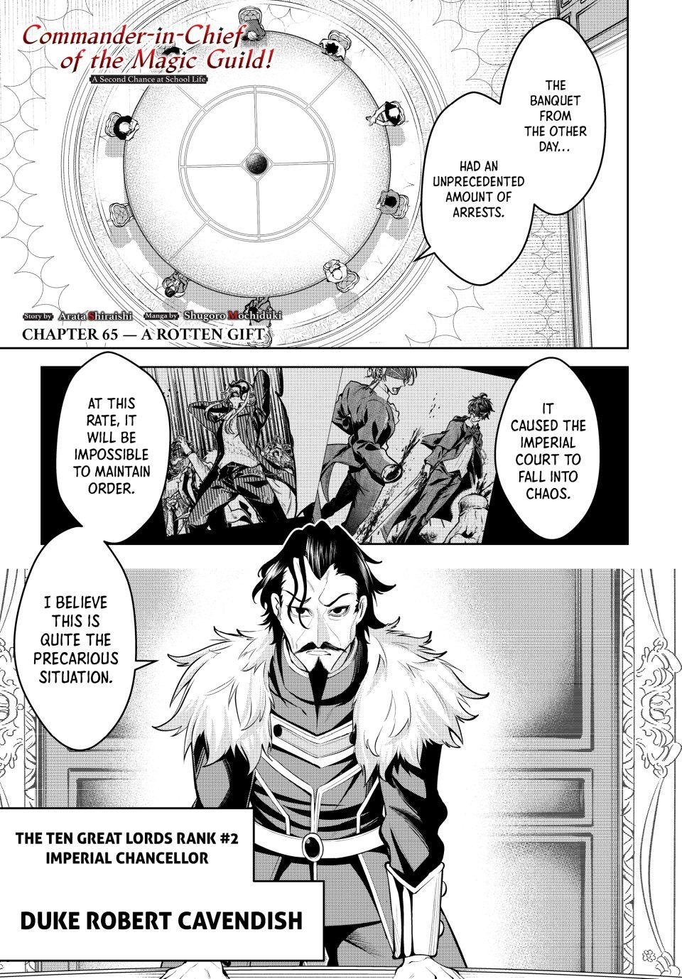 Majutsu Guild Sousui Umarekawatte Imasara Yarinaosu Nidome No Gakuin Seikatsu Chapter 65 Page 1