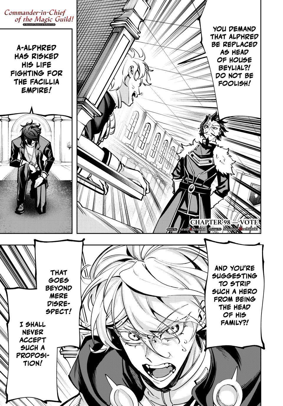 Majutsu Guild Sousui Umarekawatte Imasara Yarinaosu Nidome No Gakuin Seikatsu Chapter 98 Page 1