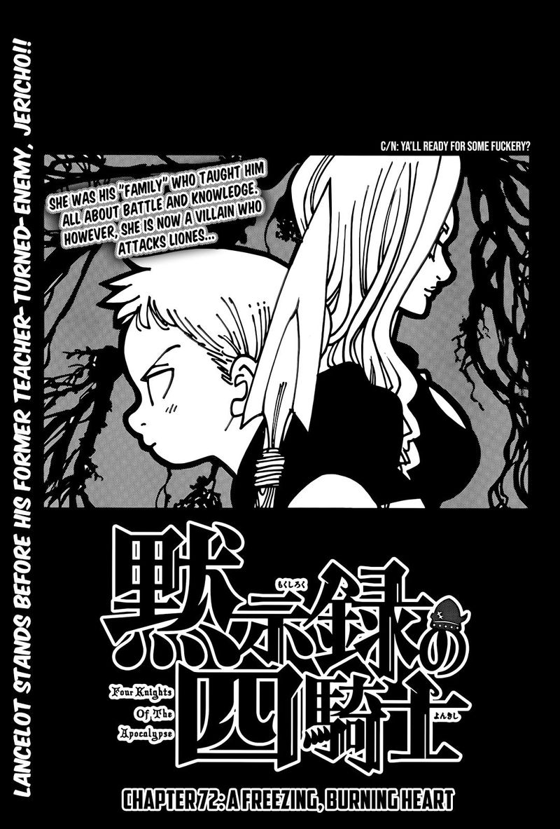 Mokushiroku No Yonkishi Chapter 72 Page 1