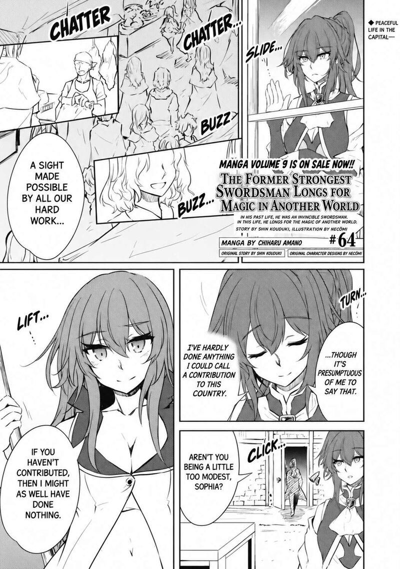 Moto Saikyou No Kenshi Wa Isekai Mahou Ni Akogareru Chapter 64 Page 1