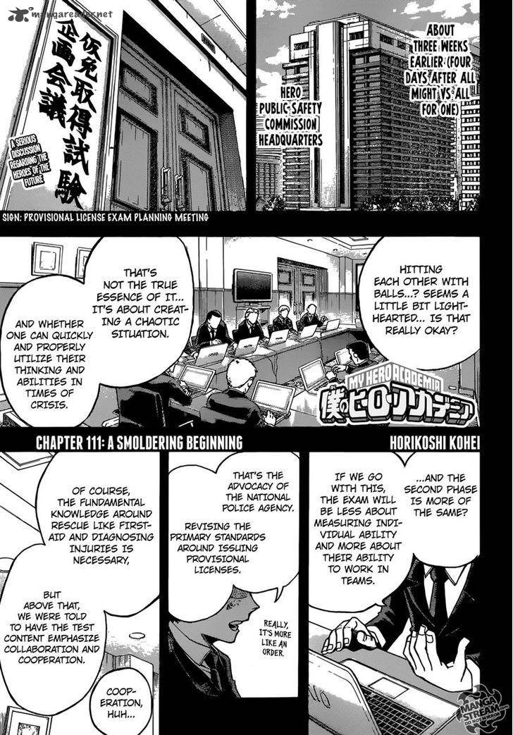 My Hero Academia Chapter 111 Page 1