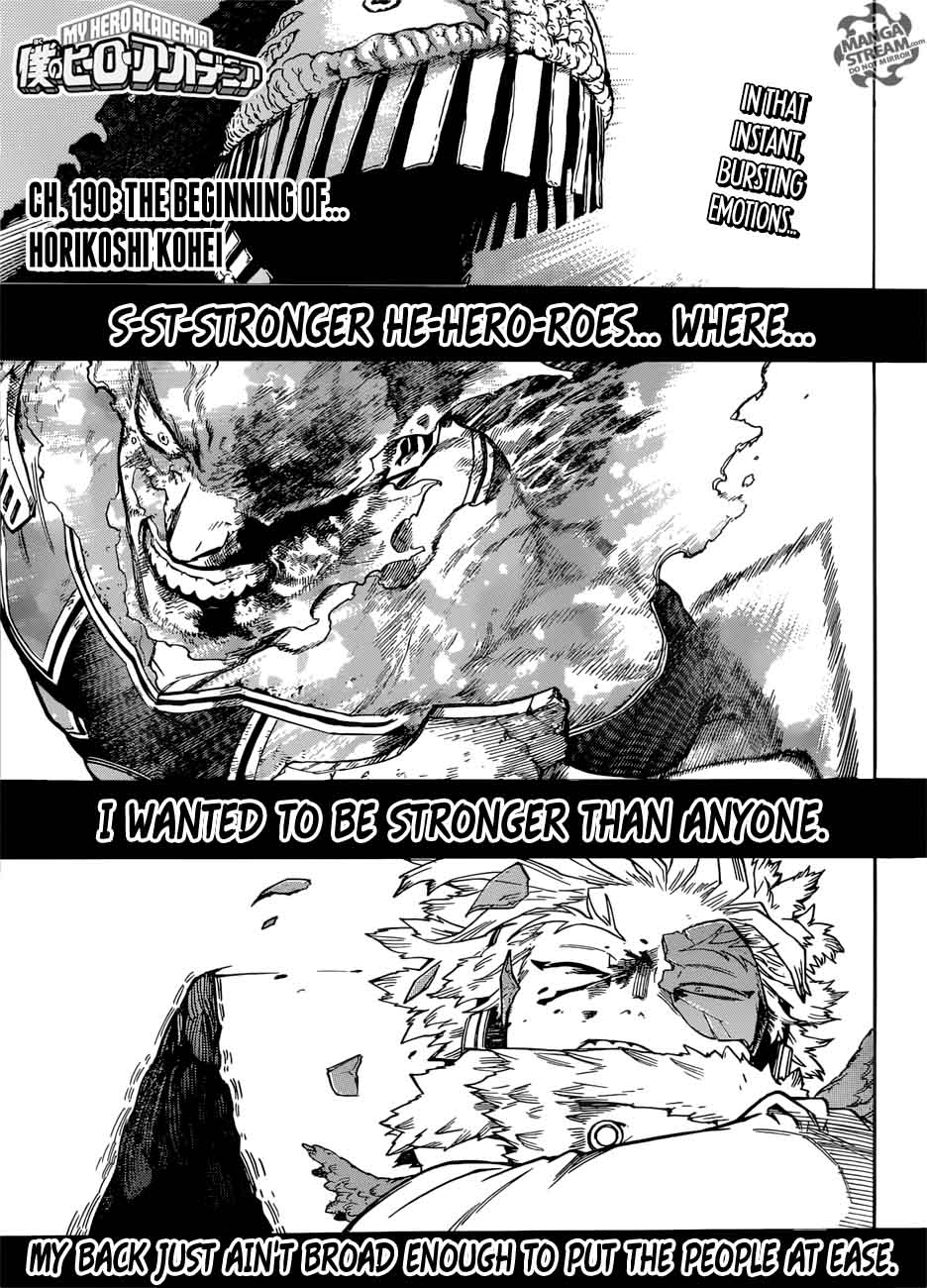 My Hero Academia Chapter 190 Page 1