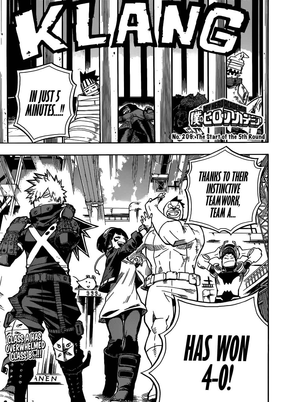 My Hero Academia Chapter 209 Page 1