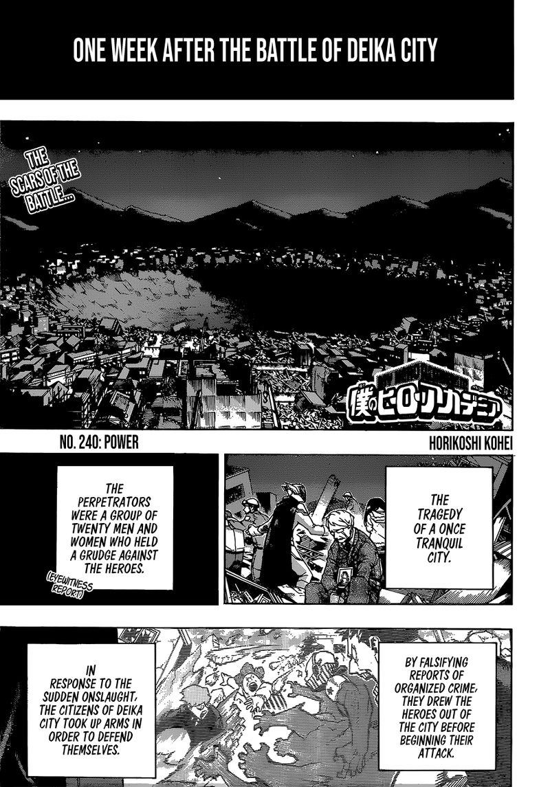 My Hero Academia Chapter 240 Page 1