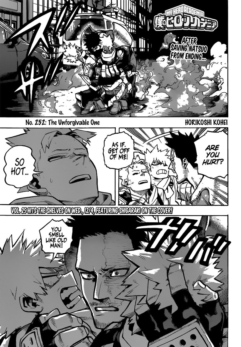 My Hero Academia Chapter 252 Page 1