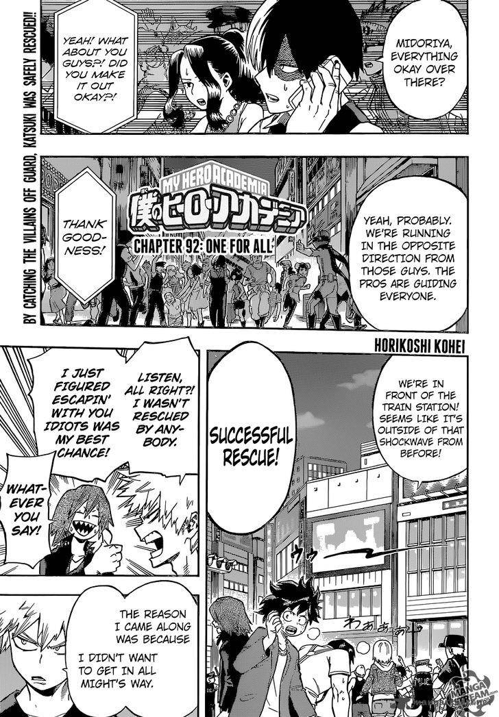 My Hero Academia Chapter 92 Page 1