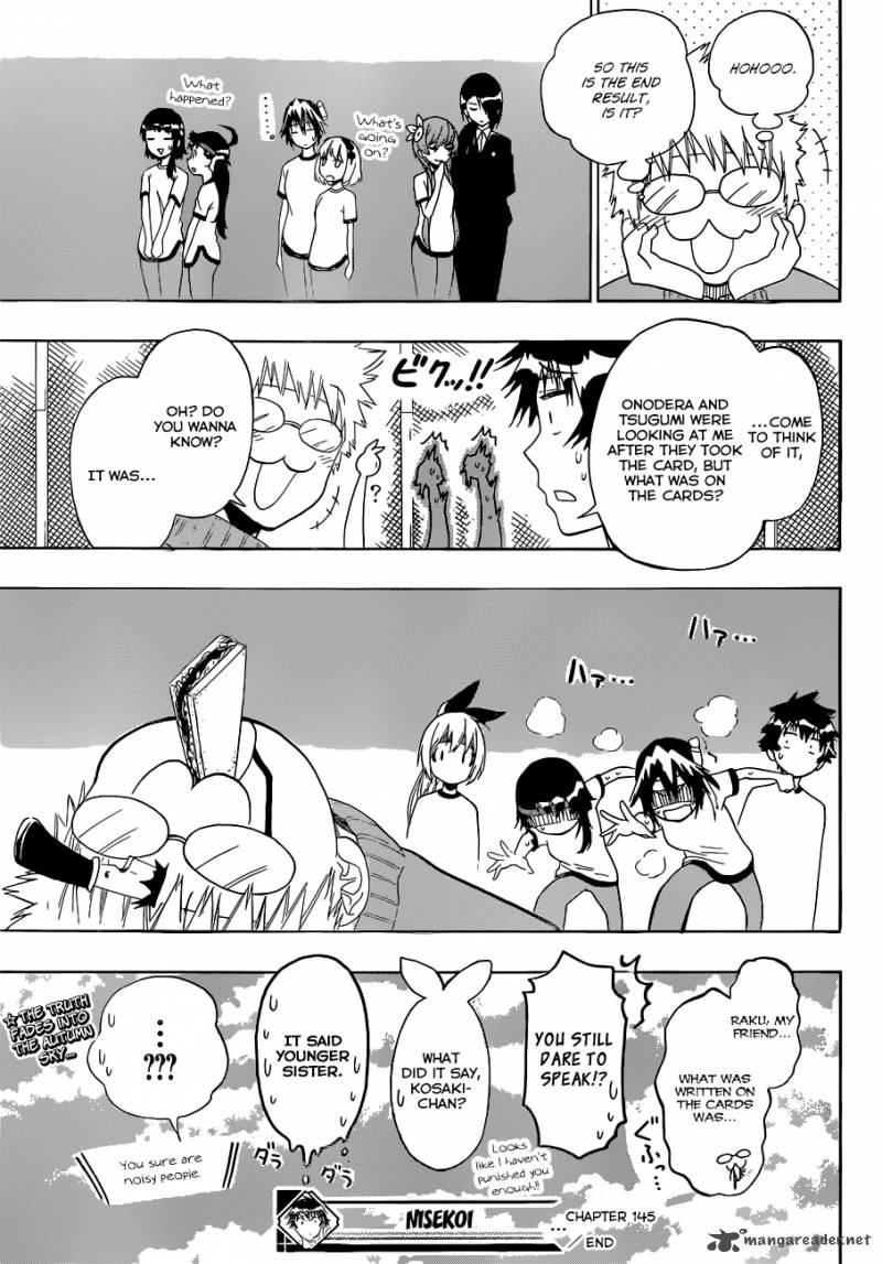 Nisekoi Chapter 145 Page 20