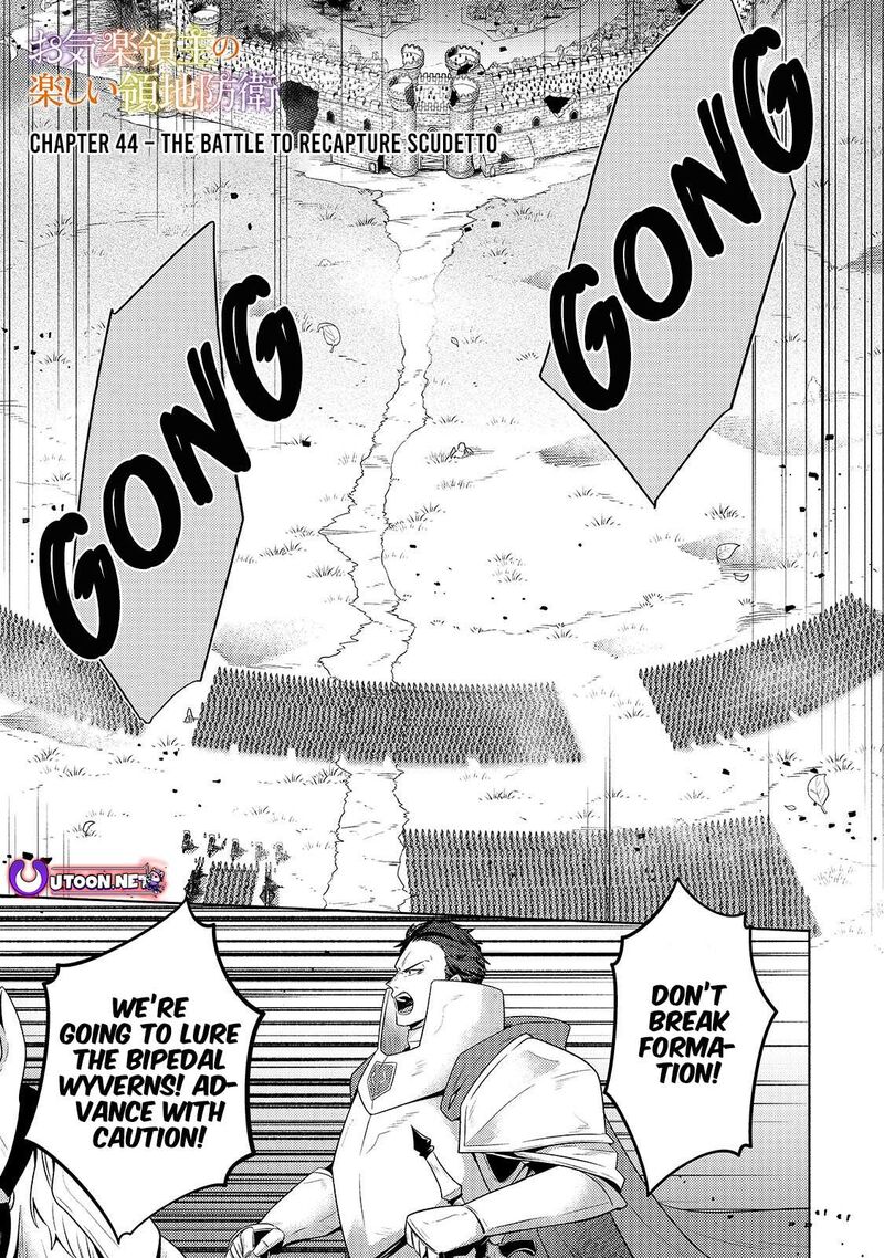 Okiraku Ryoushu No TanoshII Ryouchi Bouei Seisan Kei Majutsu De Na Mo Na Kimura Wo Saikyou No Jousai Toshi Ni Chapter 44a Page 1