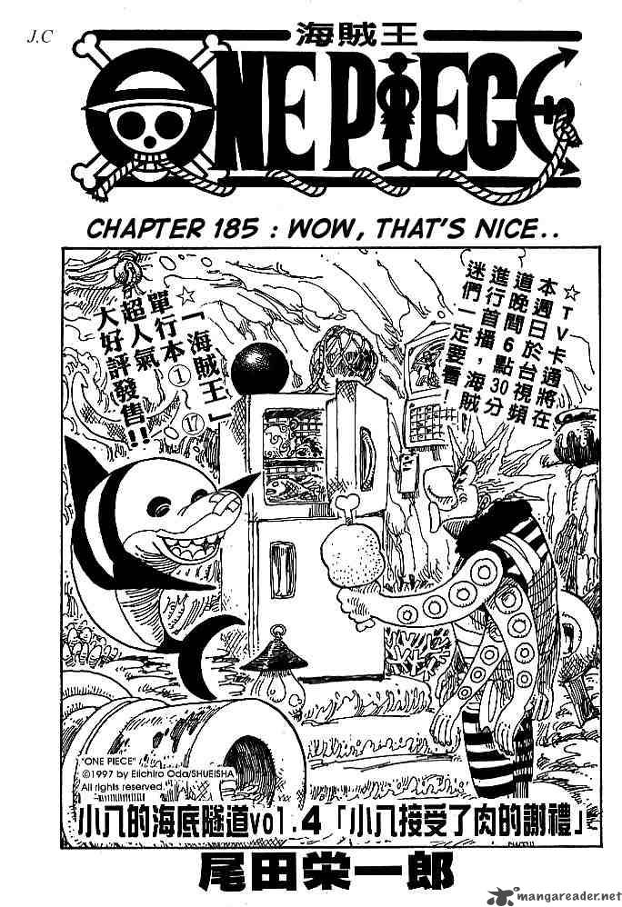 One Piece Chapter 185 Page 1