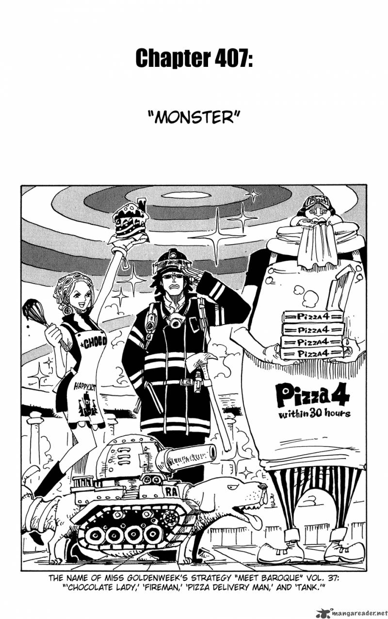 One Piece Chapter 407 Page 1