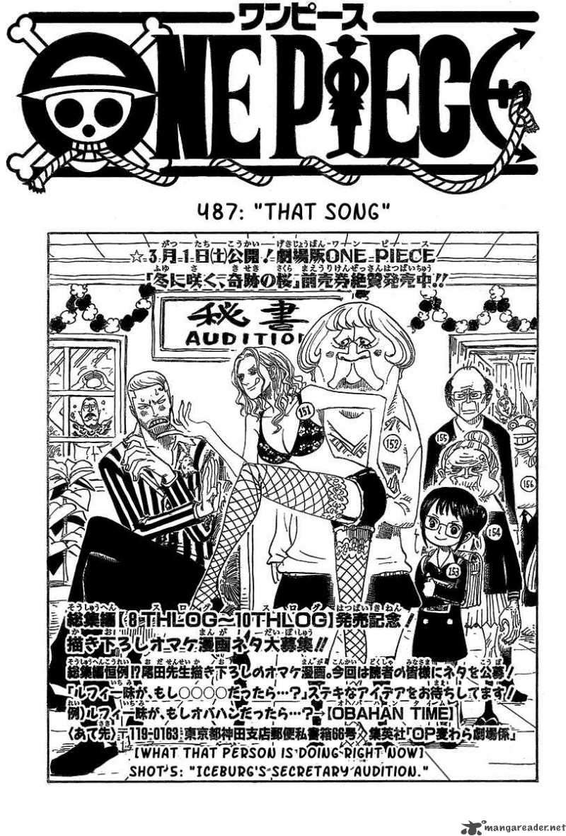 One Piece Chapter 487 Page 1