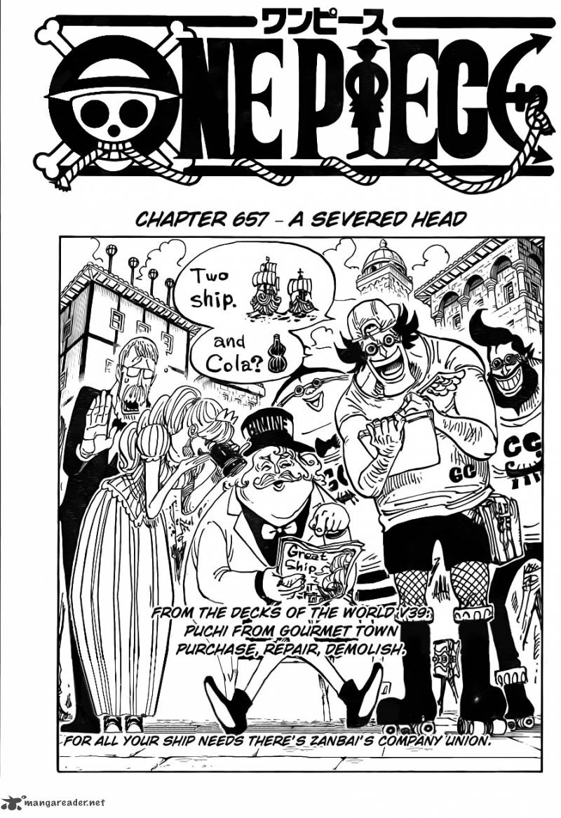 One Piece Chapter 657 Page 1