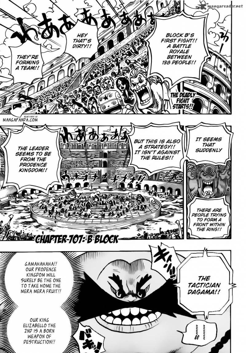 One Piece Chapter 707 Page 2