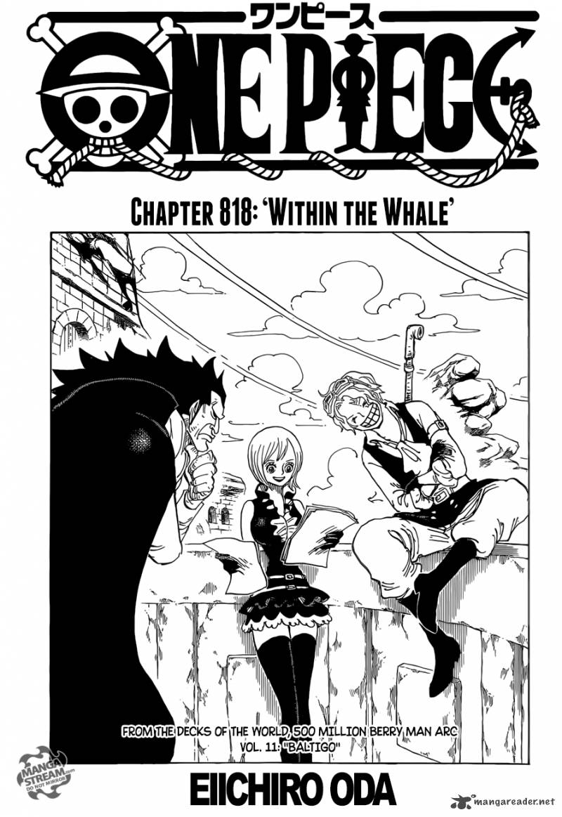 One Piece Chapter 818 Page 1