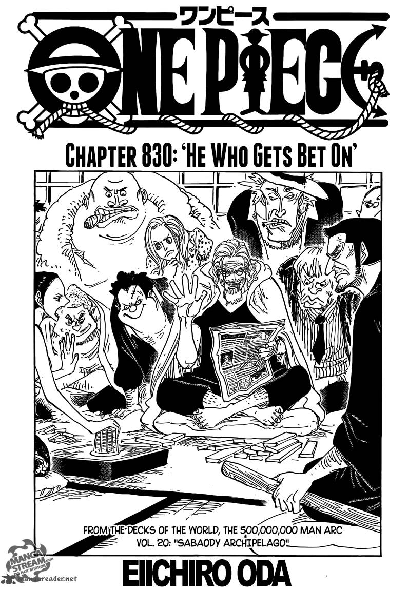 One Piece Chapter 830 Page 1