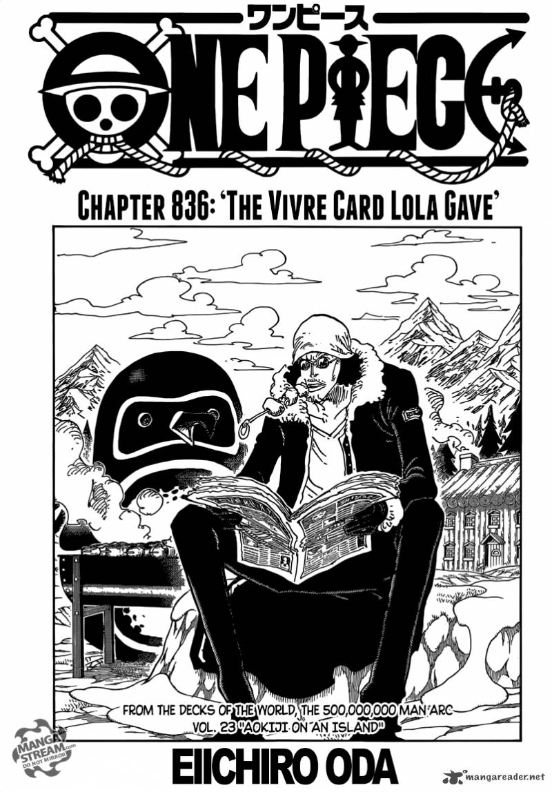 One Piece Chapter 836 Page 1