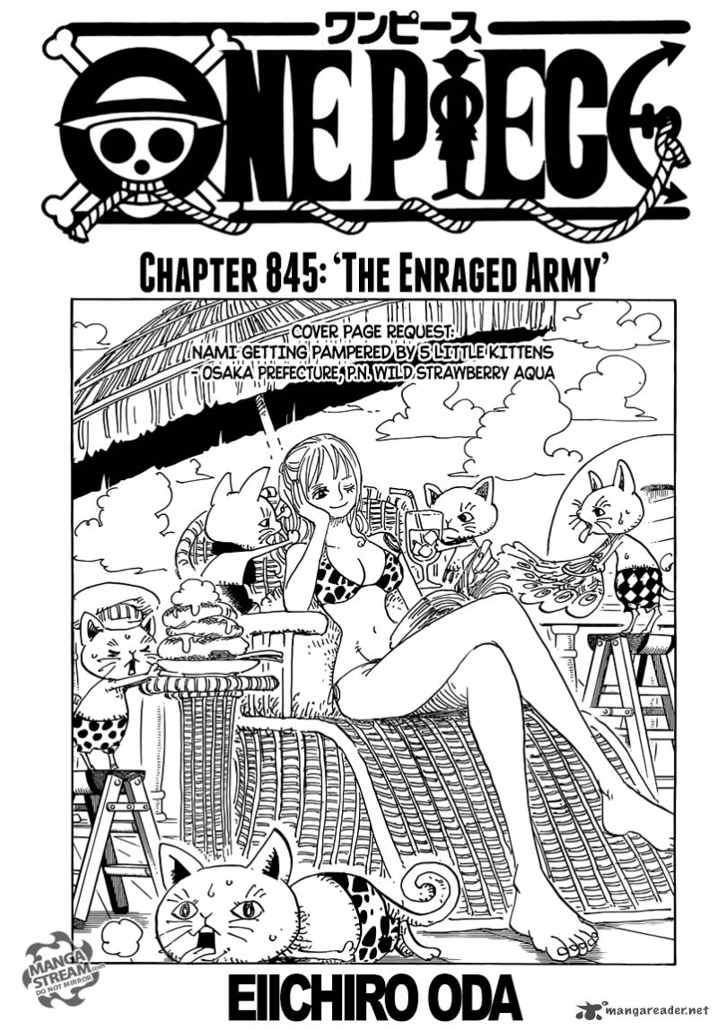 One Piece Chapter 845 Page 1