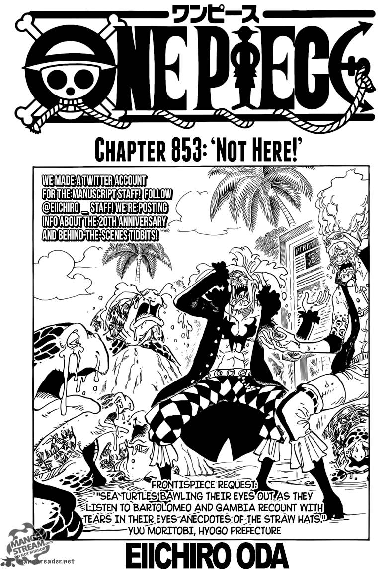 One Piece Chapter 853 Page 1