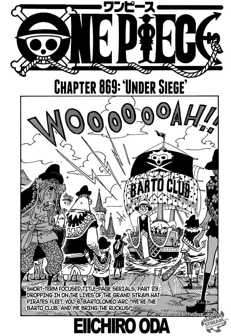 One Piece Chapter 869 Page 1