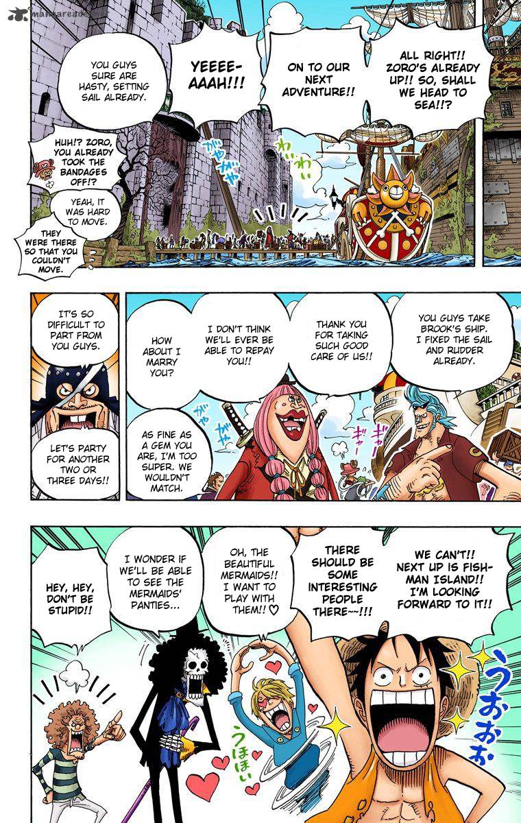 One Piece Colored Chapter 489 Page 14