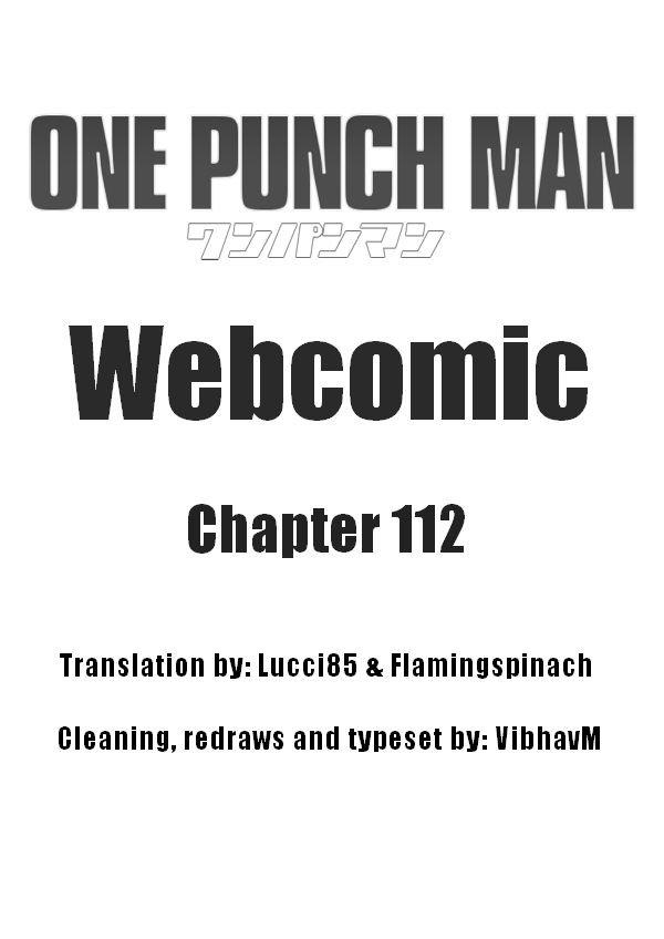 Onepunch Man One Chapter 112 Page 1