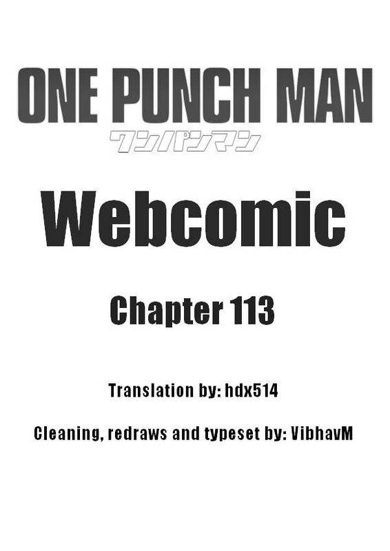 Onepunch Man One Chapter 113 Page 1