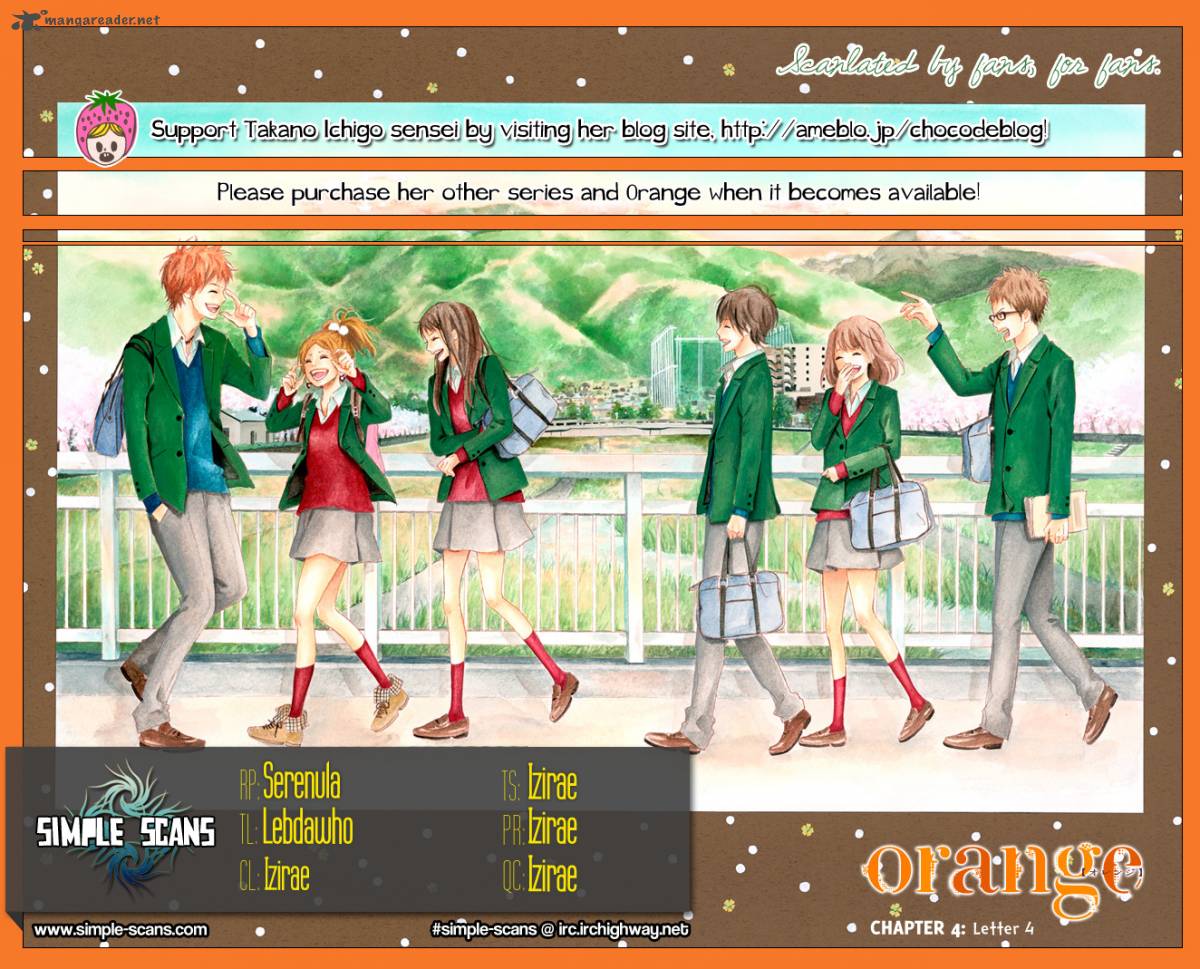 Orange Takano Ichigo Chapter 4 Page 1