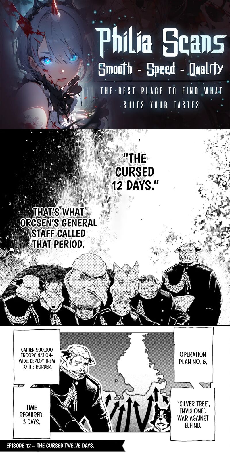 Orcsen Oukokushi Yaban Na Ooku No Kuni Wa Ikanishite Heiwa Na Elf No Kuni Wo Yakiharau Ni Itatta Ka Chapter 12 Page 1