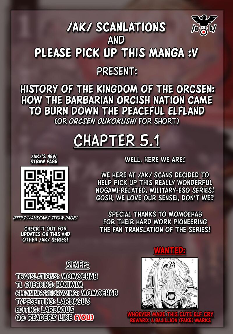 Orcsen Oukokushi Yaban Na Ooku No Kuni Wa Ikanishite Heiwa Na Elf No Kuni Wo Yakiharau Ni Itatta Ka Chapter 5 Page 50
