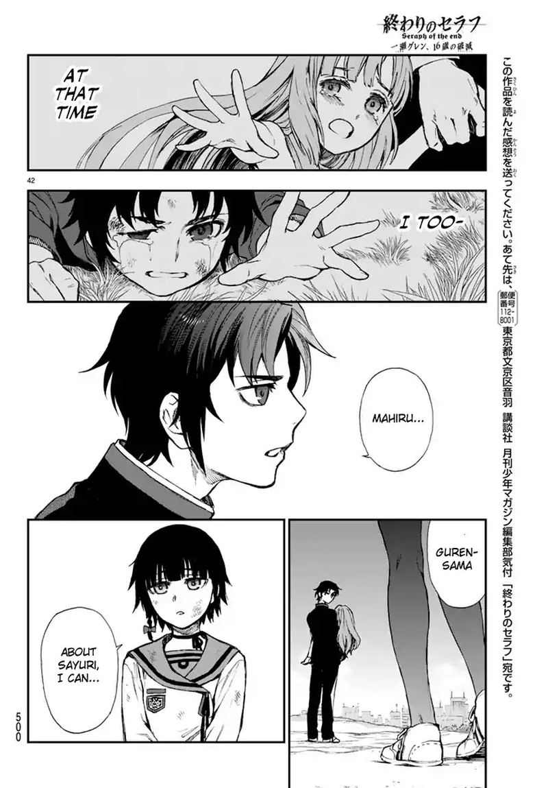 Owari No Seraph Ichinose Guren 16 Sai No Catastrophe Chapter 4 Page 42