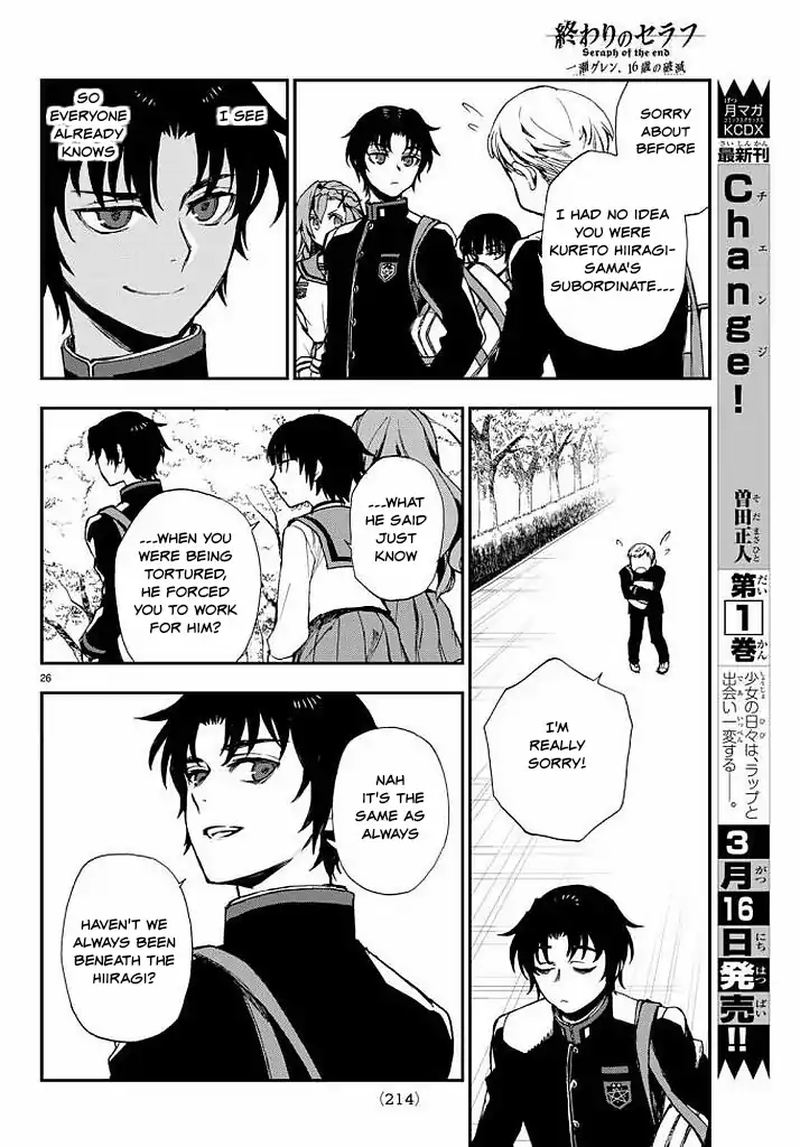 Owari No Seraph Ichinose Guren 16 Sai No Catastrophe Chapter 9 Page 26