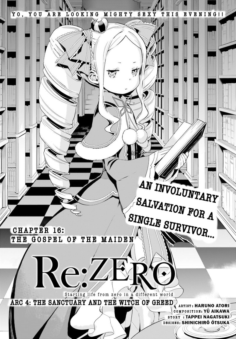 Rezero Kara Hajimeru Isekai Seikatsu Dai 4 Shou SeIIki To Gouyoku No Majo Chapter 16 Page 1