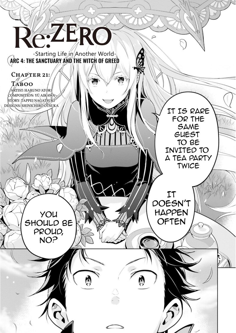 Rezero Kara Hajimeru Isekai Seikatsu Dai 4 Shou SeIIki To Gouyoku No Majo Chapter 21 Page 1