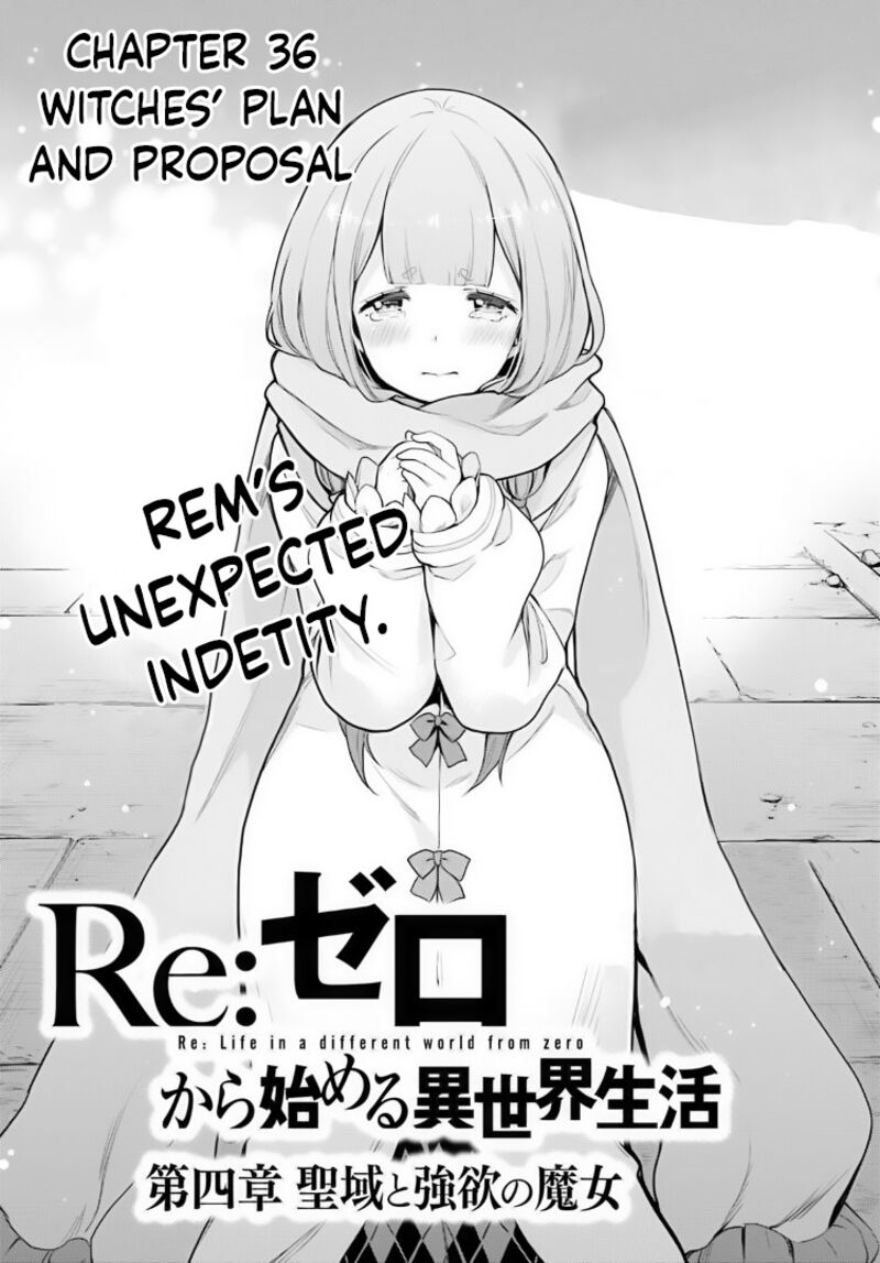 Rezero Kara Hajimeru Isekai Seikatsu Dai 4 Shou SeIIki To Gouyoku No Majo Chapter 36 Page 1